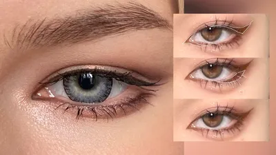 Естественный корейский макияж глаз - YouTube