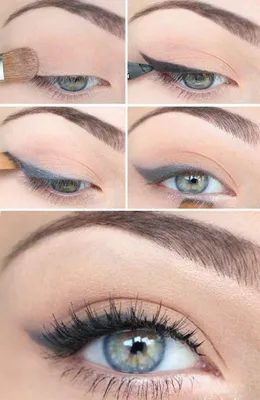 Дневной макияж для серых глаз с пошаговыми фото | Makeup tutorial eyeliner,  Eye makeup, Everyday eye makeup