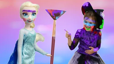Макияж для Эльзы Холодное сердце - Игры мультики для девочек в Салон  красоты для кукол - YouTube