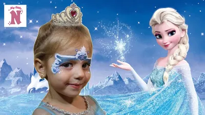 Макияж и аквагрим Принцессы Эльзы ФРОЗЕН Disney Frozen Elsa Makeover  Aquagrim - YouTube