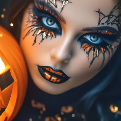 Сложный макияж на хэллоуин - 86 фото