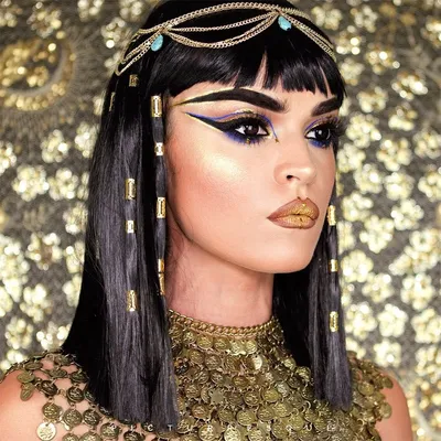 Cleopatra face paint | Halloween makeup inspiration, Cleopatra makeup, Face  paint