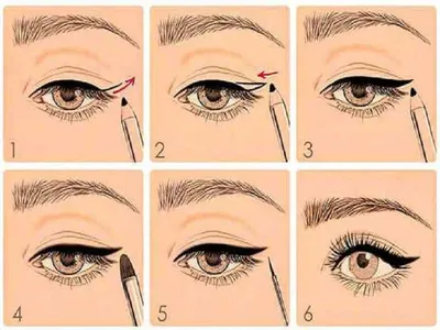 Макияж: Cat eye ( кошачий глаз).Cat eye, также известный как эффект  кошачьего глаза. Акцент на красной помаде 😍. | Instagram