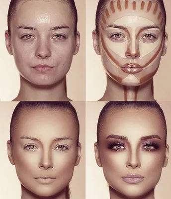 Как правильно делать макияж. Уроки макияжа с фото – 2020 | Contour makeup,  Pinterest makeup, Contouring and highlighting