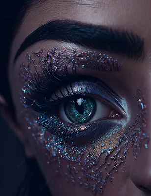 Макияж для голубых глаз | Идеи макияжа, Фиолетовый макияж глаз, Клубный  макияж
