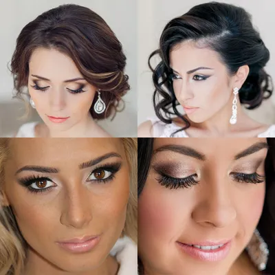 Свадебный макияж для карих глаз: фото, видео, идеи