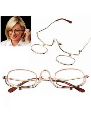 Очки для макияжа с футляром ,очки для зрения с диоптриями корригирующие  женские+3.50 - купить с доставкой по выгодным ценам в интернет-магазине  OZON (627032215)