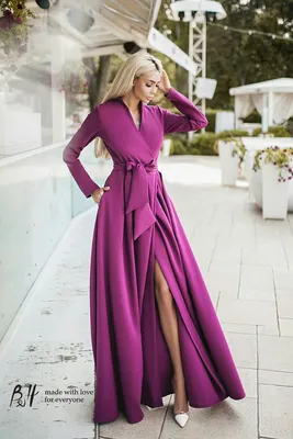 Женское вечернее платье-Русалка Eeqasn, длинное платье цвета фуксии с  высоким разрезом и открытым плечом, платье для выпускного вечера в стиле  Саудовской Аравии | AliExpress