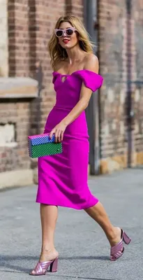 Женское базовое платье цвета фуксии цена | pigu.lt