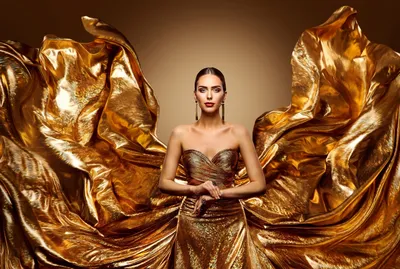 Макияж под золотое платье (63 фото)