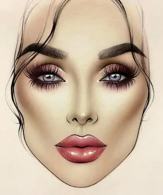 Pin by °•☆ 𝓜𝓪𝓻𝓬𝓮𝓵𝓵𝓪 ☆•° on 2.Face makeup face painting | Makeup  drawing, Makeup face charts, Face art makeup