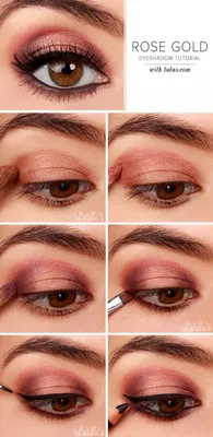 Великолепный бордовый и бронзовый макияж глаз в пошаговом уроке. | Уроки  макияжа Lady Visage | Дзен