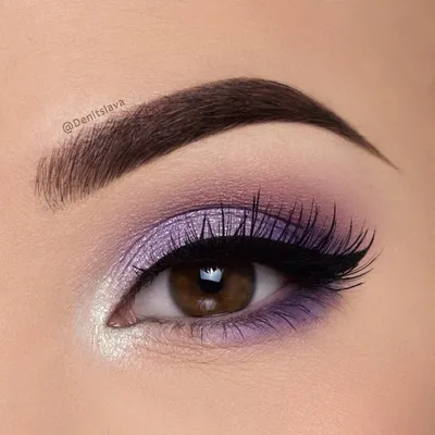 Фиолетовые тени для карих глаз - 75 фото