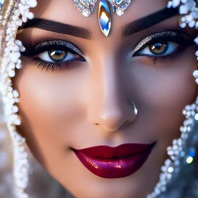 Яркий выразительный восточный макияж для моей @sorokinaliza  ------------------------------------------ В январе с… | Макияж, Макияж в  арабском стиле, Макияж невесты