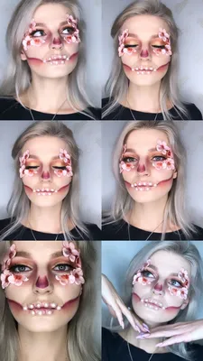 Нежный макияж Зомби на Хеллоуин | Макияж, Цветочный макияж, Макияж глаз