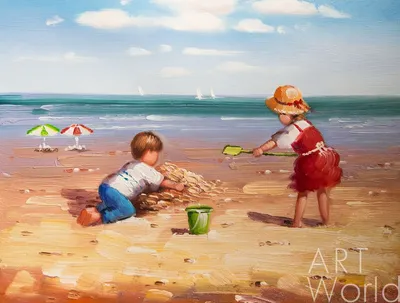Загорелый мальчик играет на пляже фотография Stock | Adobe Stock