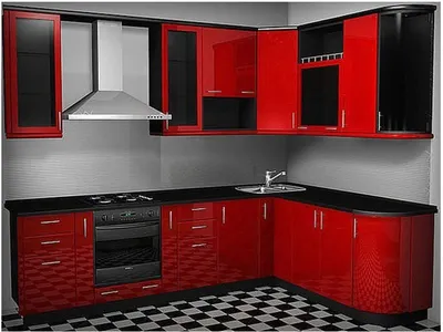 Маленькая черно-красная кухня: подробное руководство [91 фото]