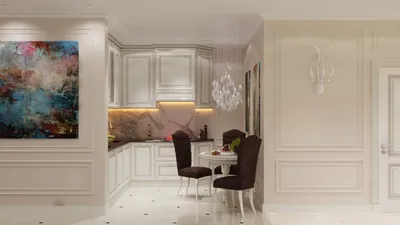 Кухня Алессандра маленькая, цвет - белый с золотом, стиль - классический -  купить в Оренбурге