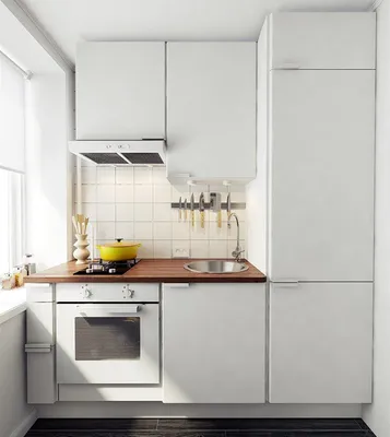 Дизайн маленькой кухни в хрущевке с холодильником - 68 фото