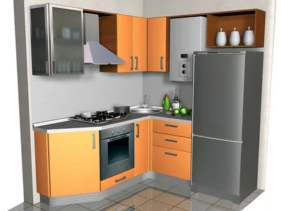 Кухня 5 кв. м: идеи дизайна интерьера, планировки, холодильник и мебель  (фото) | MrDoors