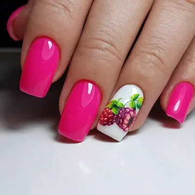 Малиновый летний цвет #Nails_WF #nails #маникюр #pink #rose #розовыйманикюр  #розовыеногти #man… | Nail art designs summer, Simple nail art designs,  Nail art designs