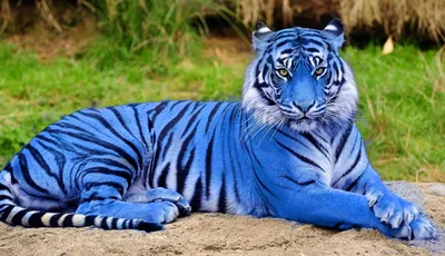 Анти-фейк - ⚠ Осторожно! Это фейк! / Caution! It's fake! ⚠ 🔴 Фейк: \"Голубой  мальтийский тигр. Очень редкий вид!\" 🔵 Правда: \"Легенды о тиграх с голубым  цветом шерсти ходят уже давно, но