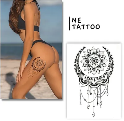 Временное переводное тату Мандала Tattoshka 60×105 мм (ID#1713218152),  цена: 83 ₴, купить на Prom.ua