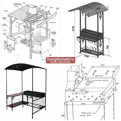 Чертеж мангала | Из металла | Своими руками | Размеры | Переносные мангалы,  Чертежи, Мангал