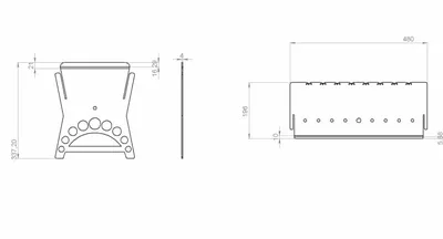 Вертикальный мангал 3D-модель и чертежи - KeyProd