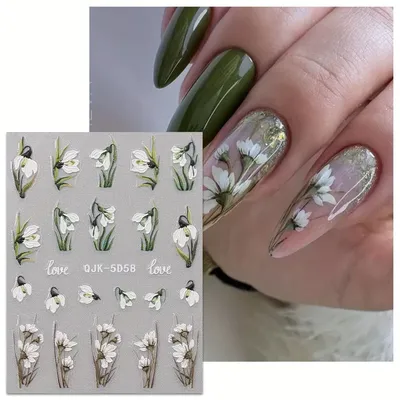 5D Nail Sticker White Lace Wedding Bride Nail Design Acrylic Embossed  Sliders Gold Leaf Bronzing Foils Monogram Decals GL5D-K171 - AliExpress