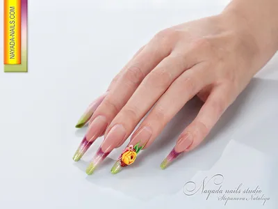 Коррекция акрил растушевка + длина + дизайн - Студия красоты \"NailsProfi\"