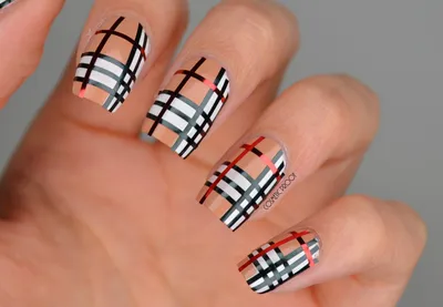 Burberry nails | Sweater nails, Burberry nails, Plaid nails