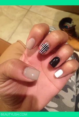 How-to EASY Burberry Inspired Fall Plaid Freehand Nail Art! - YouTube