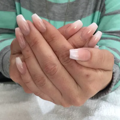 50 Shades of Polish - “Baby boomer nails” also known as French ombré or  French fade, blending the pink and white together to create a seamless  gradient effects. . . . Hand