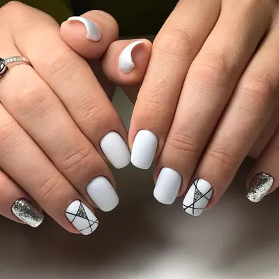 белый #ногти #маникюр #дизайнногтей #инстаграм #nails #nailart #nailpolish  #naildesigns | Маникюр, Ногти, Шеллак маникюр дизайн