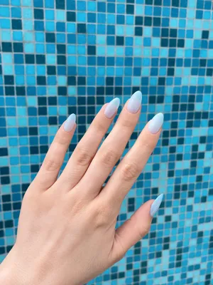 Press On Nails Nude And Baby Blue - Walmart.com