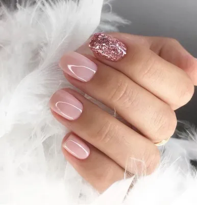 Блестящий черный маникюр - 20Nails