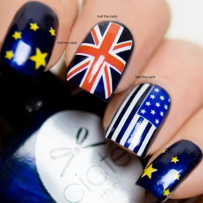 Union Jack (British) Flag Nail Art - Bandiera UK - YouTube