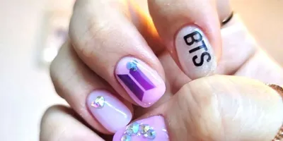 BTS Inspired Nails Design - BTS ARMY Nails Design | Manicura de uñas,  Trucos para el esmalte de uñas, Uñas de gel