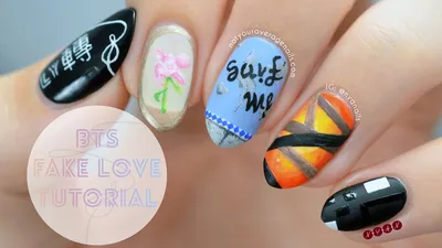 BTS 'Fake Love' Inspired Nails | ARMY's Amino