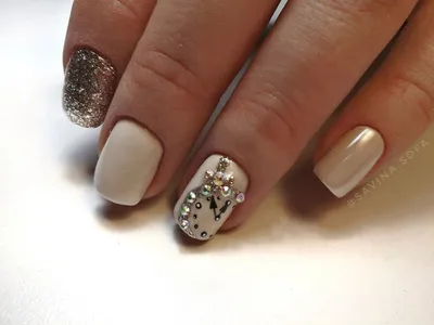 Новогодний дизайн | Nail art dorata, Manicure, Idee