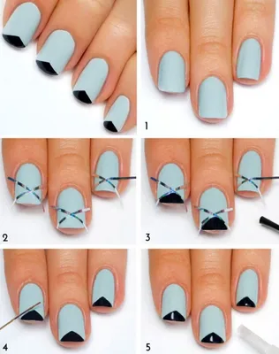 дизайн ногтей пошагово фото инструкция nail design step by step  instructions | Tape nail designs, Tape nail art, Nails