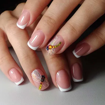 Элегантный маникюр на квадратные ногти - 20Nails