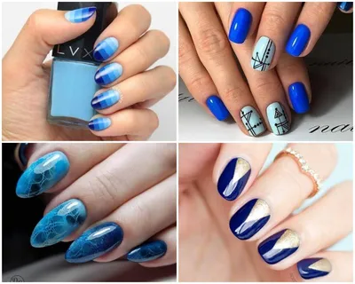 Blue French Manicure / Синий Френч / Маникюр - YouTube