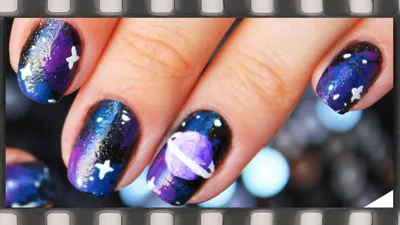 haha_nails_ Galaxy nails nailart hand painted | Galaxy nail art, Makeup  nails designs, Galaxy nails