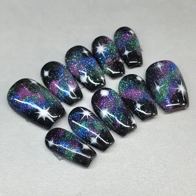 Nail Art - Galaxy Nails - LacquerExpression