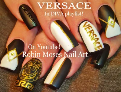 Diva Nails by Gayle Currie - Gucci inspired foils with Forrest green gel  polish