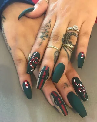 Gucci nails | Gucci nails, Nails, Long nails