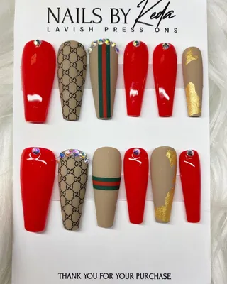 Gucci gang #gucci#nails##russianmanicurebrooklyn#russianmanicure | Instagram