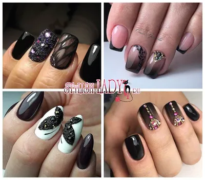 Manicure collection in black / Коллекция маникюра в черном - YouTube